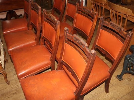 A set of 8 leather Conrad chairs